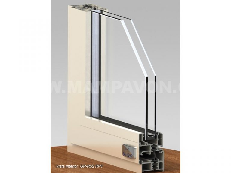 ventana abatible aluminio sistema europeo rotura gp r52