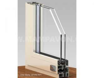 ventana abatible aluminio sistema europeo rotura gp r52